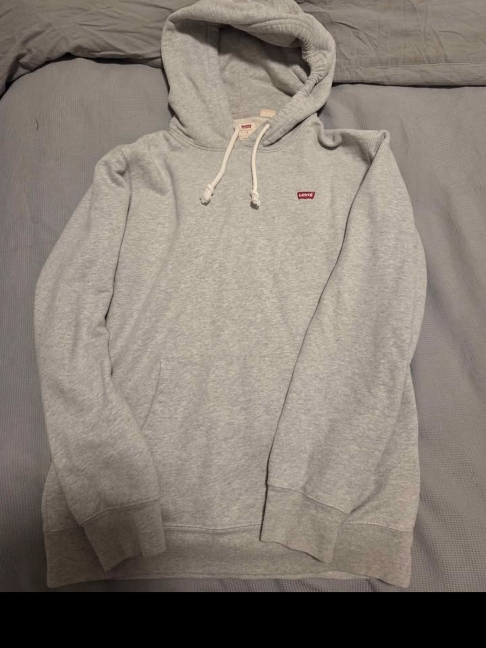 Levi's Light Gray Hoodie with Red Logo